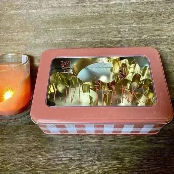 NEW Rae Dunn Adorable TIN and COOKIE Cutters - GIVE THANKS - So Cute! - Picture 15 of 16